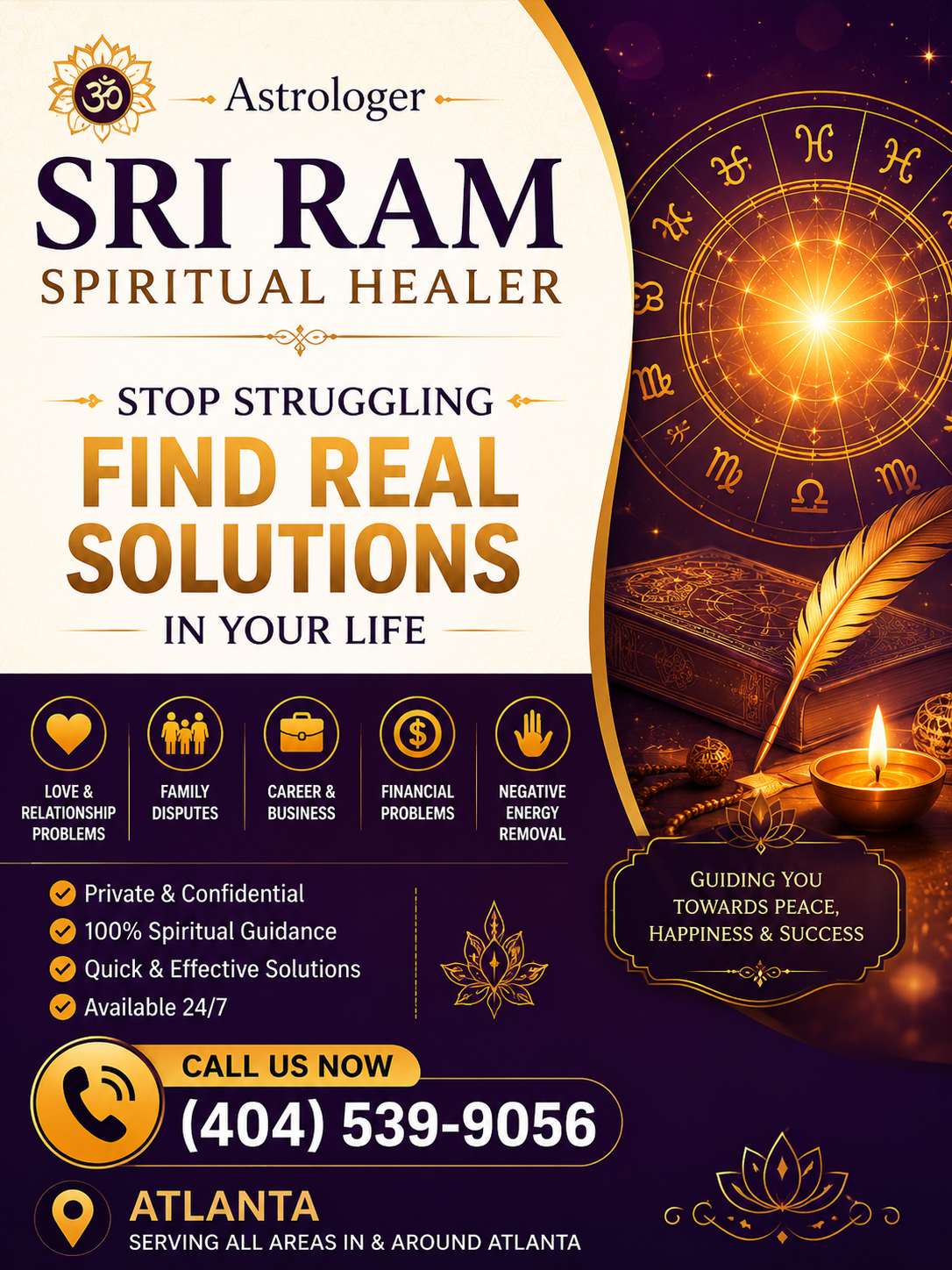 Astrologer Sri Ram Spiritual Healer Banner